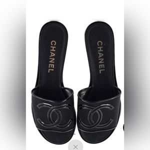 Chanel Slide sandals Mesh & Patent 40.5